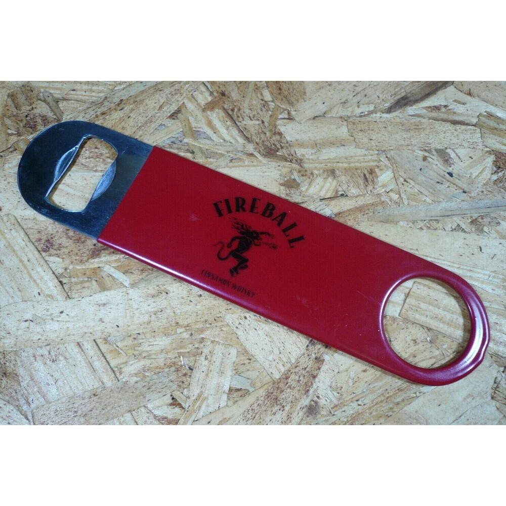 Fireball Cinnamon Whisky Red Bottle Opener Wrench Style Bartender Pocket Tool